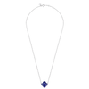 Lapis Lazuli Clover White Gold Necklace