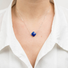 Collier, Lapis Lazuli, Or Blanc