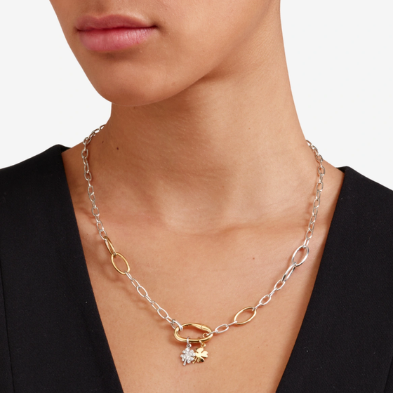 Collier Essentials Argent Et Argent Doré