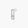 Move Uno single pavé earring, right Move Uno single diamond earring in white gold