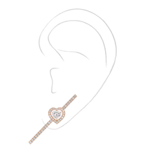  Joy Mono Earring Pink Gold Diamond Earrings