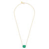 Necklace, Green Agate, Yellow Gold