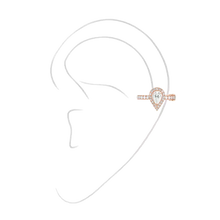  My Twin Mono Earring Middle Pear Diamond 0.10ct White Gold Diamond Earrings