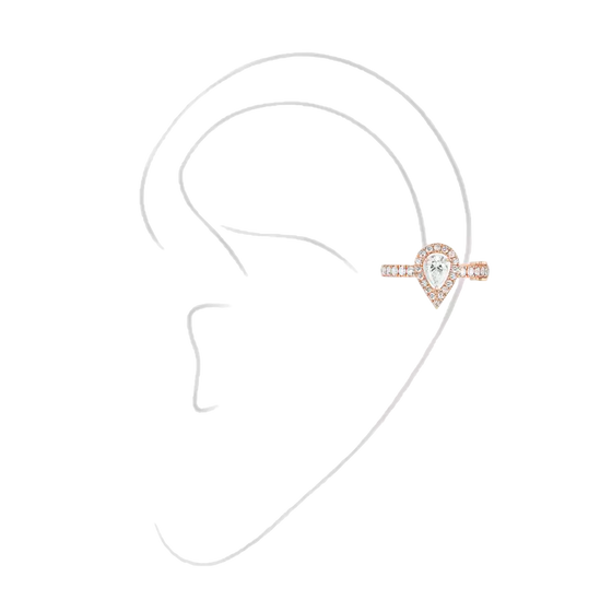 Mono clip milieu My Twin 0,10ct Boucles d'oreilles Diamant Or Blanc