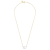Necklace, White Agate, Yellow Gold