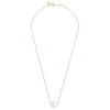 Collier, Agate Blanche, Or Jaune