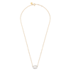 Necklace, White Agate, Yellow Gold
