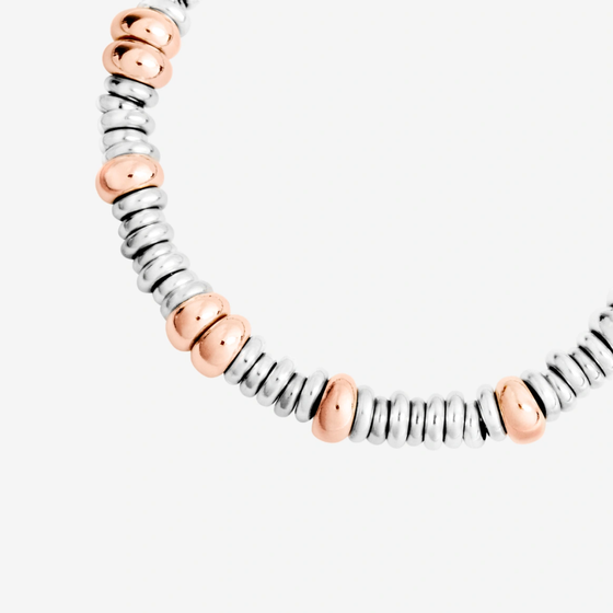 Bracelet Rondelle Argent & Argent Doré