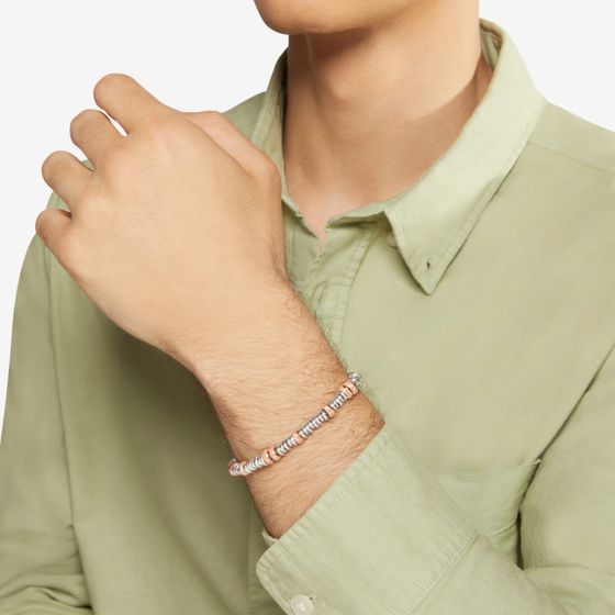 Bracelet Rondelle Argent & Argent Doré