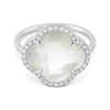 Ring, Mother Of Pearl Large Motif, Diamonds, White Gold