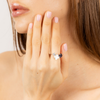 Ring, Iolite, Mother Of Pearl, Diamonds, White Gold