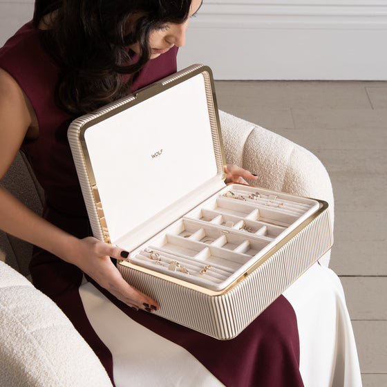 Grande Boite à Bijoux Bella - Crème