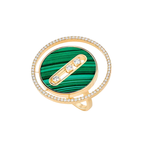 Malachite Lucky Move LM Yellow Gold Diamond Ring