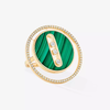Lucky Move malachite ring, large model
