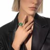 Lucky Move malachite ring, large model