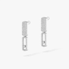 Imperial Move earrings small White Gold Diamond Earrings