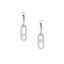 Move Link White Gold Diamond Earrings