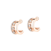 Mini créoles Move Romane Boucles d'oreilles Diamant Or Rose