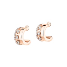  Mini créoles Move Romane Boucles d'oreilles Diamant Or Rose