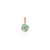 Rose Gold & Tsavorite Four Leaf Clover Charm