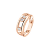 Move Classique ring, large model Pink gold diamond ring Move