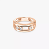 Move Classique ring, large model Pink gold diamond ring Move