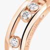 Move Classique ring, large model Pink gold diamond ring Move
