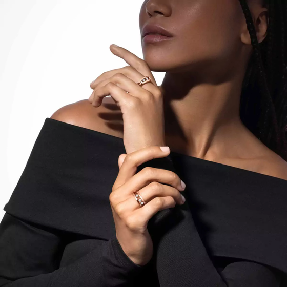 Move Classique Pink Gold Diamond Ring