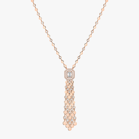 Collier pompon D-Vibes Collier Diamant Or Rose