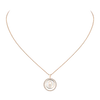 White Mother-of-Pearl Lucky Move SM Necklace Pink Gold Diamond Necklace