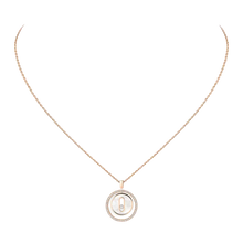  White Mother-of-Pearl Lucky Move SM Necklace Pink Gold Diamond Necklace