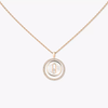 Lucky Move white mother-of-pearl necklace small Pink Gold Diamond Necklace