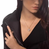 White Mother-of-Pearl Lucky Move SM Necklace Pink Gold Diamond Necklace