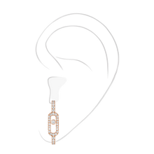  Move Uno Pavé Mono Earring Pink Gold Diamond Earrings