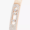 Move Noa Ciselé half pavé bangle Pink Gold Diamond Bracelet