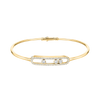 Bracelet jonc Move Classique Bracelet jonc diamant Move pavé en or jaune 18 carats