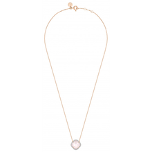  Necklace, Milky Pink Quartz, Diamonds, Rose Gold