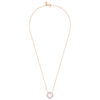 Necklace, Milky Pink Quartz, Diamonds, Rose Gold