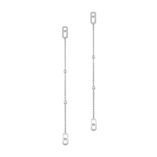  Move Uno Pendant Earrings White Gold Diamond Earrings