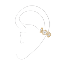  My Twin Mono Earring Middle 3x0.10ct Yellow Gold Diamond Earrings