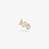 My Twin Mono Earring Middle 3x0.10ct Yellow Gold Diamond Earrings