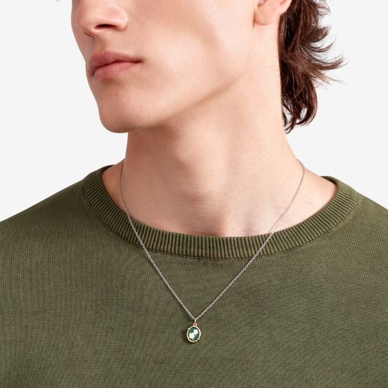 Pendentif Camée Trèfle À Quatre Feuilles