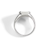 Silver & White Diamond Signet Ring