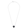 Collier, Onyx, Or Blanc