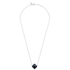 Collier, Onyx, Or Blanc
