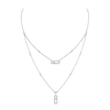 Move Uno two-row pavé necklace