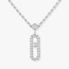Move Uno two-row pavé necklace