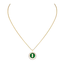  Lucky Move SM Malachite Necklace Yellow Gold Diamond Necklace