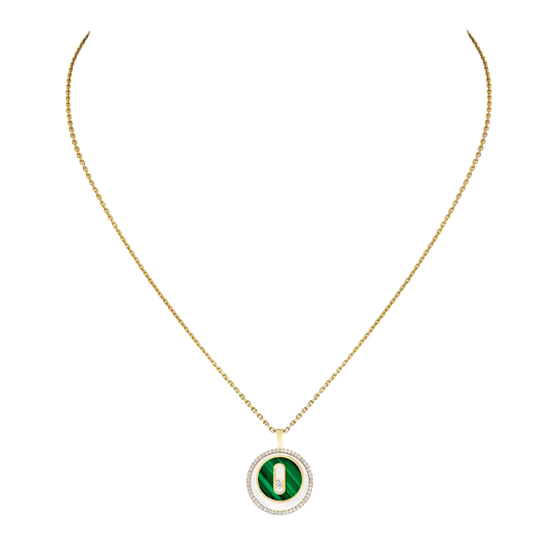 Collier malachite Lucky Move PM Collier Diamant Or Jaune