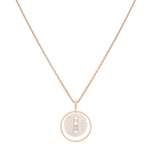  Collier Diamant Or Rose Lucky Move MM Pavé